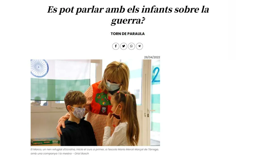 Es pot parlar amb els infants sobre la guerra?