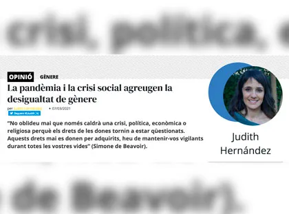 La pandèmia i la crisi social agreugen la desigualtat de gènere