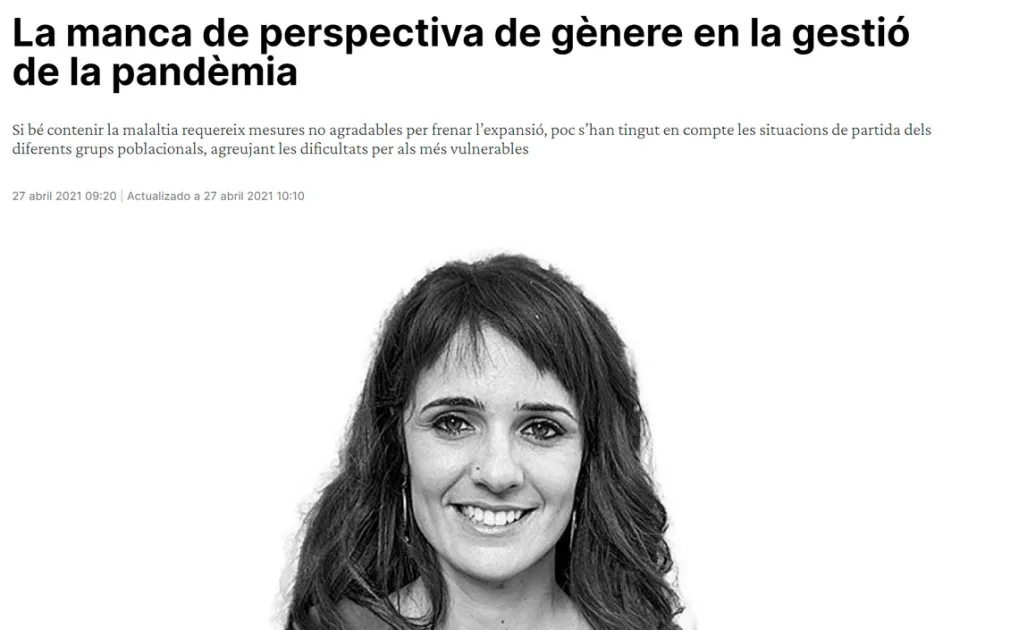 La manca de perspectiva de gènere en la gestió de la pandèmia