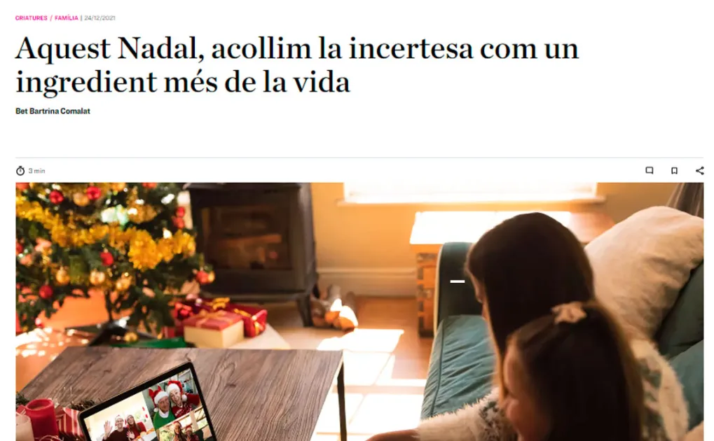 Aquest Nadal, acollim la incertesa com un ingredient més de la vida