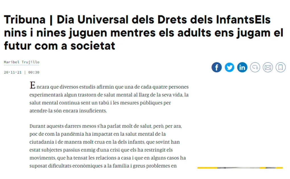 Els nins i nines juguen mentre els adults ens jugam el futur com a societat