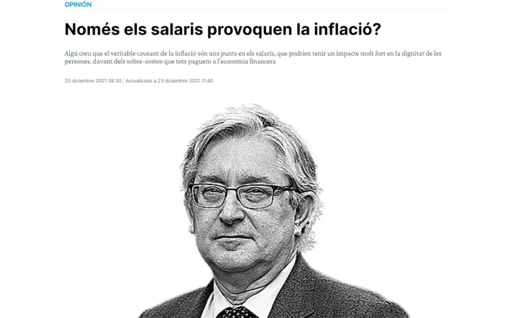 Només els salaris provoquen la inflació?